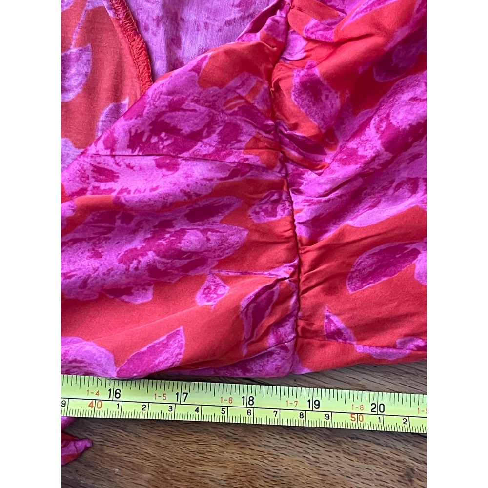 JEN'S PIRATE BOOTY Electro Floral Delirious Wrap Top Small Pink Floral Festival - Picture 9 of 11